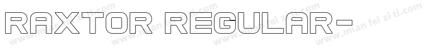 Raxtor Regular字体转换